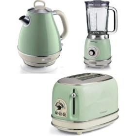 Resim Ariete C / F Vintage Kettle, Ekmek Kızartma Makinesi ve Cam Blender 1000 Watt Yeşil Yeşil Modern Cam 1 - 2 