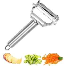 Resim Jülyen Soyucu Meyve Sebze Soyacak Salatalık Kabak Havuç Elma Soyacağı Çift Foksiyonlu 