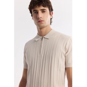 Resim AVVA Erkek Bej Polo Yaka Rayon Triko Regular Fit T-Shirt A51Y5046 