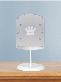 Resim Mekta Home Bebek Ve Çocuk Odası Kral Tacı Ve Yıldız Desenli Abajur 