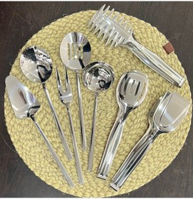 Resim Demir Çeyiz Dmr Life 8 Parça 5 Li Sos 3 Lü Maşa Makarna Seti Gümüş Ürün 4 Mm Kalınlık Çelik 18/10 Kalite 