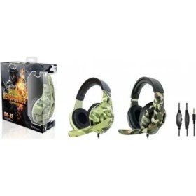 Resim Platoon PL-2357 Aux Kamuflaj Oyuncu Pc Kulaklık 