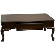 Resim Orta Sehpa Lükens Aslan Çekmeceli Model Ahşap Kayın Ayak Mdf Tabl (501239308) 