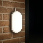 Resim 15W IP65 Oval Beyaz LED Tavan ve Duvar Lambası | 6500K Beyaz Işık | Su ve Toz Geçirmez Banyo Bahçe Balkon Aydınlatma Armatürü | Yüzeye Monte, 1500 Lümen (220V) 