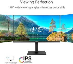 Resim Asus VA27UQSB 27 IPS Freesync 3840X2160 5ms 350CD Dp HDMI USB Hoparlör Vesa 3yıl Eyecare Plus,flıcker-Free,çerçevesiz,düşük Mavi Işık,pivot Monitör 