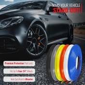 Resim 8.0 metre Araba Jant Kenar Koruyucu, Kauçuk Jant Göbeği Koruyucu, Araç Lastik Jant Dekor Sticker Şeridi, Kaldırım Çizikleri ve Jant Çizikleri Önleme için Evrensel Otomotiv Aksesuarları 