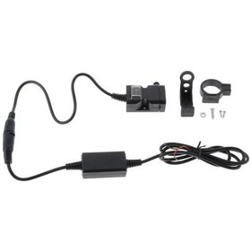 Resim Youtek Siyah Moto Ve Elektrikli Araç Usb Telefon Şarj Cihazı, 9-24v, Su Geçirmez, Anahtarlı, Sürekli Tutucu Tipi, Geribakış Aynası Montajlı 