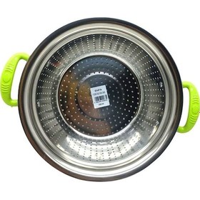 Resim Plastik Renkli Kulp Metal Sepet Süzgeç 26cm. 5224 