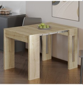 Resim İnarch Dizayn Nivo Modüler Açılır Yemek Masası Modern Dresuar & Çok Amaçlı Masa,kapalı 44 Cm - Açık 116 Cm Safirmeşe 