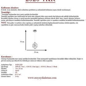 Resim Eray Aydınlatma 2020-01 Kr Tekli Sarkıt Ledli Avize Krom 