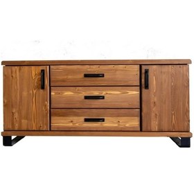 Resim Deryawood Tamamen Masif Doğal Ahşap Konsol 