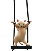 Resim Suntek Araba Kedi Kolye Otomatik Dikiz Aynası Kolye Masa 