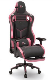 Resim Zio Gaming Zio Venom XL Profesyonel Oyuncu Koltuğu - Antrasit / Gül Kurusu - Visco Oturak, 4D Kol, Ayak Uzatma 