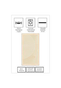 Resim West Home Makinede Yıkanabilir Kaymaz Taban Leke Tutmaz Modern Bej Mutfak Halısı Salon Halısı Ve Yolluk Wh 581 Beige 