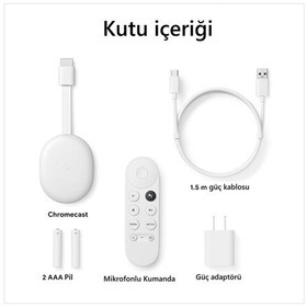 Resim Google Chromecast Hd 2022 Beyaz 