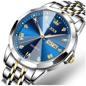 Resim Yingfu Olevs 9931 Erkekler Su Geçirmez Kuvars Saat Mavi Çok Renkli Çok Renkli 