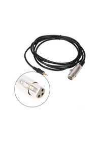 Resim Vkemall 3m Xlr Dişi İle 3.5mm Erkek Mikrofon Kablosu - Ofc Telleri Ve Gümüş Kaplama İle Ses Kalitesi Artırır, Emı/rfı Engelleri - Siyah 