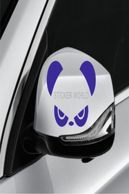Resim Sticker World Panda Ayna Sticker 