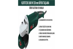 Resim Ayscore KLBT87230 2600 W 230 mm Büyük Taşlama 