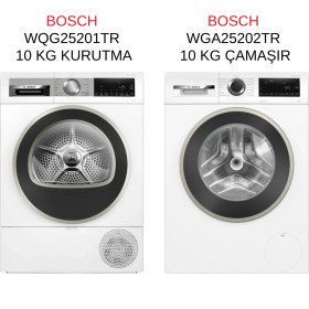 Resim Bosch WQG25201TR - WGA25202TR 10 kg Kurutma ve 10 kg Çamaşır Makinesi 2'li Set 