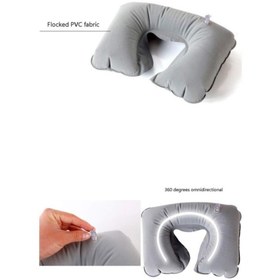 Resim Modifiyum Gri Oto Seyahat Yastığı Araç Şişme Yolculuk Yastığı Şişme Yastık - Gri - 1 adet 