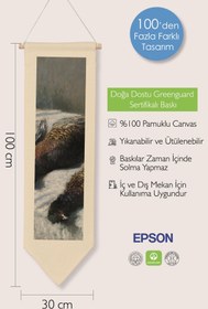 Resim Duvar Halısı Pinterest Oda Dekoru, Monet Sanat Serisi, 100cm Kanvas Flama Askılı Duvar Örtüsü NO:620 - Renkli - 21 / 30 x 100 