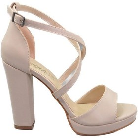 Resim Eco Mira Life Yüksek Topuk KadınAbiye Ayakkabı Krem 