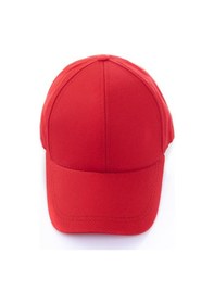 Resim Unisex Arkası Ayarlı Kep Şapka Kırmızı Renkli 
