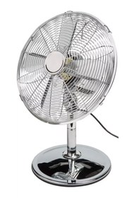 Resim Binbirreyon Krom Masa Üstü Vantilatör Salınımlı 3 Kademeli Vantilatör 30cm Çap Nc009 