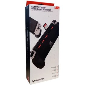 Resim Sparkfox Nintendo Oled Ek Oyun Kart Depolama Alanlı Rubber Grip 