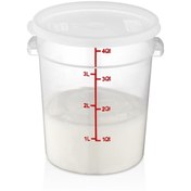 Resim GastroPlast Grpp-4 Polipropilen Yuvarlak Saklama Kabı, 4.2 Litre ( Kapaklı ) 