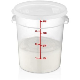 Resim GastroPlast Grpp-4 Polipropilen Yuvarlak Saklama Kabı, 4.2 Litre ( Kapaklı ) 
