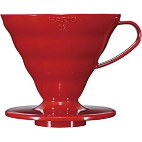 Resim Hario V60 02 Plastik Kırmızı Dripper 