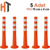 Resim Hayat Trafik 5'li Delinatör Seti 75 x 8 cm %100 TPU, Esnek Duba 