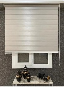 Resim İthal Bambu Zebra Stor Perde Etek Dilimsiz 111düz, Sütlü Kahve, 130 x 200 