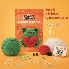 Resim The Gurumi Kurbağa Çok Renkli Eğitici Oyuncak Seti Güvenli Kullanım İçin Özel Tasarım 