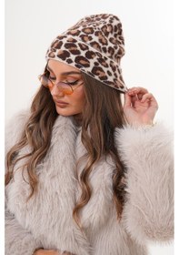 Resim Ritagarcia Premium Soft Leopar Bere Krem Leopar 