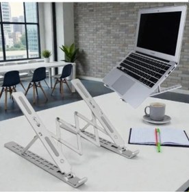 Resim Alüminyum Katlanabilir Laptop Standı, Ergonomik Tasarım 