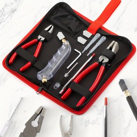 Resim 10 Adet Plastik Cam Pense Seti, Cam Ayırma Pense, Kesme Pense, Cam Kesme Bıçağı Seti, DIY Cam Kesme Ve Ayırma Aletleri 