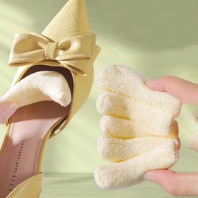 Resim 1 Çift/2 Çift Casual Kumaş Ayakkabı Parmak Uçları, Yumuşak Yastıklı Ön Ayak Pedleri, Düzensiz, Plakasız, Ön Ayak Kaymasını Önlemek için, Küçük Boy Yüksek Topuk Ayakkabılar 