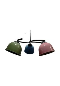 Resim Riolight Retro,rustik,vintage Siyah Gövde Renkli Başlık 3xe27 Duy Siyah 