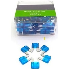 Resim Mini Bıçak Sigorta 15 Amper 100 Lü Paket 
