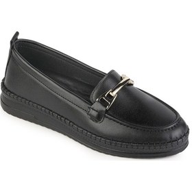Resim Ern Shoes Kadın Rahat Anatomik İçi Hakiki Deri Tam Ortopedik Ayakkabı Siyah 