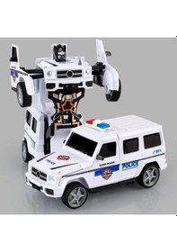 Resim Soulader Tek Tuşla Hızlı Dönüşen Robot Oyuncak Araba - Çocuklar İçin Ataletli Ve Çarpışmalı Şekil Değiştiren Süper Oyuncak 