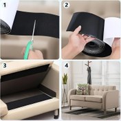 Resim 10cm x 2m Ağır Hizmet Tipi Cırt Cırt Bant - Çift Taraflı, Kaymaz Koltuk Minderi Sabitleme Şeritleri, Halılar ve Duvarlar için İdeal, Koltuk Minderi Desteği 