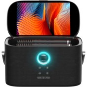 Resim Ikarao Partybox Shell S1 280W Karaoke Bluetooth Hoparlör Seti, 10.1" Dahili Tablet, 2 Kablosuz Otomatik Şarjlı Mikrofon, Rgb Işıklı Taşınabilir Ses Bombası Siyah 