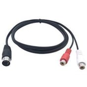 Resim 5 Pin Din To 2 Rca Dişi Çevirici Kablo 