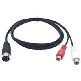 Resim 5 Pin Din To 2 Rca Dişi Çevirici Kablo 