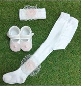 Resim Sönmez Baby 10245 Çiçekli Üçlü Set Kız Bebe Patik 