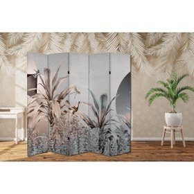 Resim dbsanat Çiçekler Temalı Özel Tasarım Paravan Room Divider 180 x 200 cm 